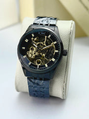 Kwc- Open-Heart Skeleton Mechanical Watch