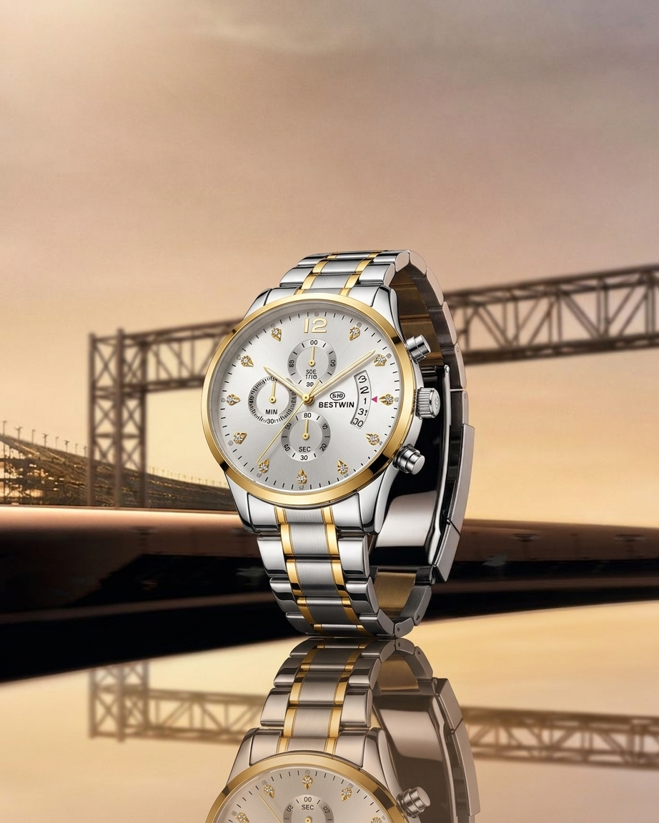 BESTWIN  Men's Antique Waterproof  Wristwatch
